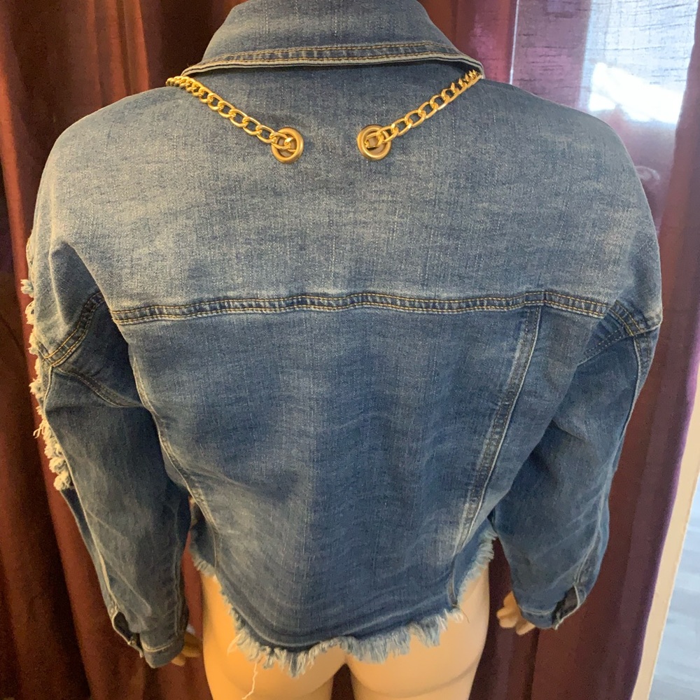Denim Chain Jacket - Picture 4 of 14